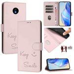 For Nokia C10 / C20 Smile Embossing RFID Leather Phone Case(Pink)