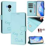 For Nokia C30 Smile Embossing RFID Leather Phone Case(Mint Green)
