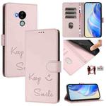 For Nokia C30 Smile Embossing RFID Leather Phone Case(Pink)