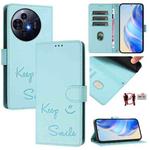 For TCL 50 Pro NxtPaper Smile Embossing RFID Leather Phone Case(Mint Green)