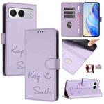 For OnePlus Nord 4 5G Smile Embossing RFID Leather Phone Case(Light Purple)