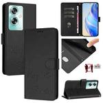 For OnePlus Nord N30 SE Smile Embossing RFID Leather Phone Case(Black)