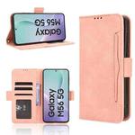 For Samsung Galaxy M56 5G Skin Feel Calf Texture Card Slots Leather Phone Case(Pink)