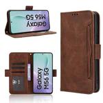 For Samsung Galaxy M56 5G Skin Feel Calf Texture Card Slots Leather Phone Case(Brown)