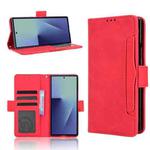 For Samsung Galaxy Z Fold7 Skin Feel Calf Texture Card Slots Leather Phone Case(Red)