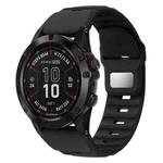 For Garmin Fenix 7X / 7X Pro Rough Style Silicone Quick Release Watch Band(Black)