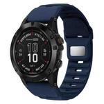 For Garmin Fenix 7X / 7X Pro Rough Style Silicone Quick Release Watch Band(Dark Blue)