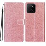 For Honor X5b 4G Glitter Powder Flip Leather Phone Case(Rose Gold)