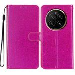For Honor Magic7 Glitter Powder Flip Leather Phone Case(Rose Red)