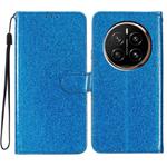 For Honor Magic7 Glitter Powder Flip Leather Phone Case(Blue)