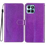 For Honor X6c 4G Glitter Powder Flip Leather Phone Case(Purple)