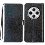 For Redmi A4 5G Glitter Powder Flip Leather Phone Case(Black)