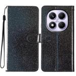 For Redmi Note 14 Pro 4G Glitter Powder Flip Leather Phone Case(Black)