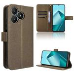 For Wiko T20 Diamond Texture Leather Phone Case(Brown)