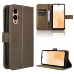 For Fujitsu Arrows We2 Diamond Texture Leather Phone Case(Brown)