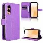 For Fujitsu Arrows We2 Diamond Texture Leather Phone Case(Purple)