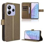 For Redmi Note 14 4G 164.84mm EU Version Diamond Texture Leather Phone Case(Brown)