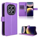 For Redmi Note 14 Pro 4G Diamond Texture Leather Phone Case(Purple)