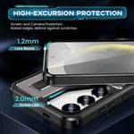 For Samsung Galaxy S24+ 5G Ring Holder Carbon Fiber PC Hybrid TPU Phone Case(Grey)