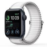 For Apple Watch SE 2022 44mm DUX DUCIS YC Series Ocean Nylon Watch Band(White)