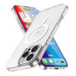 For iPhone 16 Pro Max Ice Color Magnetic Series Magsafe Magnetic PC Hybrid TPU Phone Case(Transparent)