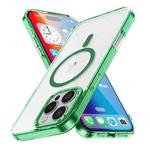 For iPhone 16 Pro Max Ice Color Magnetic Series Magsafe Magnetic PC Hybrid TPU Phone Case(Green)