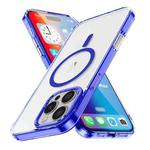 For iPhone 16 Pro Max Ice Color Magnetic Series Magsafe Magnetic PC Hybrid TPU Phone Case(Blue)