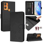 For Oukitel C33 Smile Embossing RFID Leather Phone Case(Black)