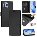 For Wiko T60 / Cubot P80 Smile Embossing RFID Leather Phone Case(Black)