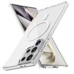 For Samsung Galaxy S24 Ultra 5G Ice Color Magnetic Series Magsafe Magnetic PC Hybrid TPU Phone Case(Transparent)