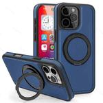 For iPhone 16 Pro Max Yashi 360 Degree Rotating MagSafe Holder Phone Case(Blue)