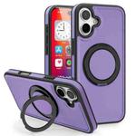 For iPhone 16 Plus Yashi 360 Degree Rotating MagSafe Holder Phone Case(Purple)