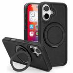 For iPhone 16 Yashi 360 Degree Rotating MagSafe Holder Phone Case(Black)