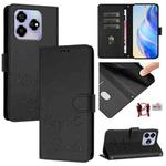 For ZTE Blade V60 / Axon 60 4G Smile Embossing RFID Leather Phone Case(Black)