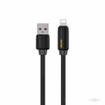 WK WDC-27i Elastic Genuine Silicone 1m 12W USB to 8 Pin Fast Charging Data Cable(Black)