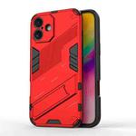 For iPhone 16 Punk Armor 2 in 1 PC + TPU Phone Case with Holder(Red)