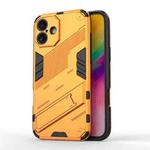 For iPhone 16 Punk Armor 2 in 1 PC + TPU Phone Case with Holder(Orange)