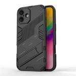 For iPhone 16 Plus Punk Armor 2 in 1 PC + TPU Phone Case with Holder(Black)