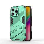 For iPhone 16 Pro Punk Armor 2 in 1 PC + TPU Phone Case with Holder(Green)