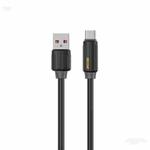 WK WDC-27a Elastic Genuine Silicone 1m 66W USB to Type-C Fast Charging Data Cable(Black)