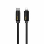 WK WDC-29 Elastic Genuine Silicone 1m PD30W Type-C to 8 Pin Fast Charging Data Cable(Black)