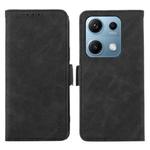 For Redmi Note 14S 4G ABEEL Frosted Magnetic RFID Leather Phone Case(Black)