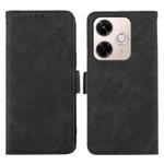 For Redmi 13X ABEEL Frosted Magnetic RFID Leather Phone Case(Black)