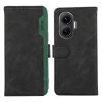 For Redmi Turbo 4 Pro ABEEL Color Block Magnetic RFID Leather Phone Case(Black-Green)