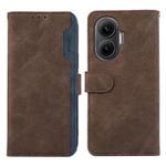For Redmi Turbo 4 Pro ABEEL Color Block Magnetic RFID Leather Phone Case(Brown-Blue)