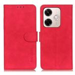 For Redmi 13X KHAZNEH Retro Texture Flip Leather Phone Case(Red)