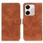 For Redmi 13X KHAZNEH Retro Texture Flip Leather Phone Case(Brown)
