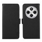 For Redmi 14C 4G ABEEL Side-Magnetic Litchi Pattern Leather RFID Phone Case(Black)