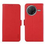 For Redmi K80 / K80 Pro ABEEL Side-Magnetic Litchi Pattern Leather RFID Phone Case(Red)