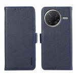 For Redmi K80 / K80 Pro ABEEL Side-Magnetic Litchi Pattern Leather RFID Phone Case(Blue)